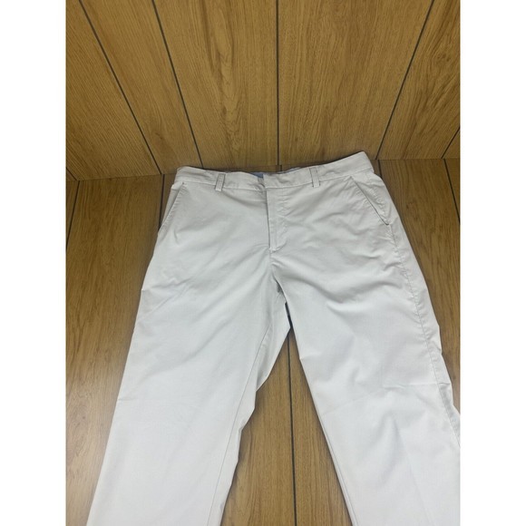Skechers Go Golf Pants Mens Size 35 Light Beige Khaki Flat Front Pockets - Picture 2 of 16